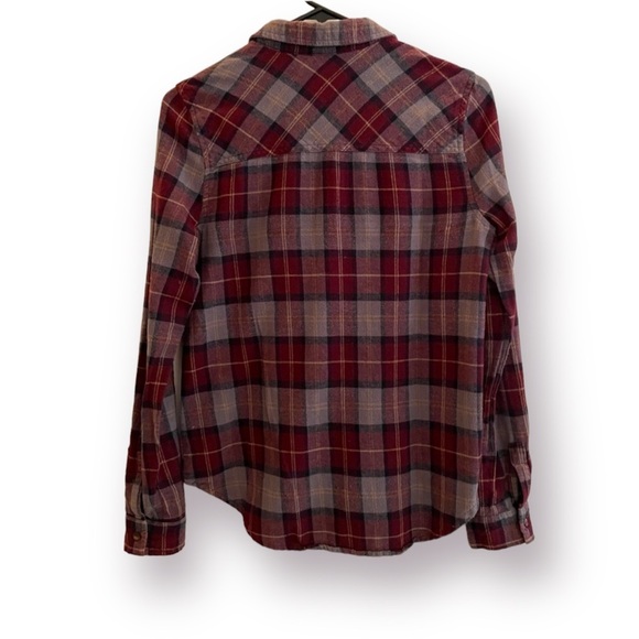 Red and Grey Windowpane Plaid Button Up Shirt - Picture 2 of 2